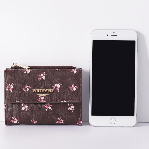 Kis női pénztárca virágmintával