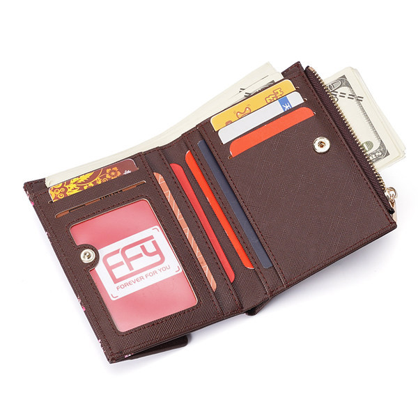 Kis női pénztárca virágmintával