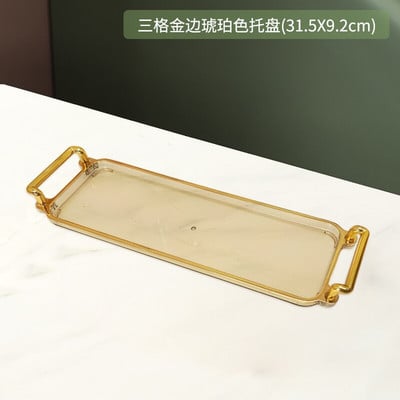 Könnyű luxus téglalap alakú vizes csésze tálca háztartási teáscsésze nappali tároló gyümölcstál vacsoratálca csésze teástál partitálca