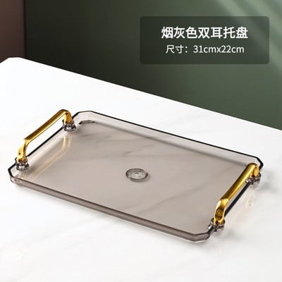 Könnyű luxus téglalap alakú vizes csésze tálca háztartási teáscsésze nappali tároló gyümölcstál vacsoratálca csésze teástál partitálca
