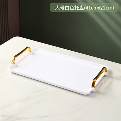 Könnyű luxus téglalap alakú vizes csésze tálca háztartási teáscsésze nappali tároló gyümölcstál vacsoratálca csésze teástál partitálca