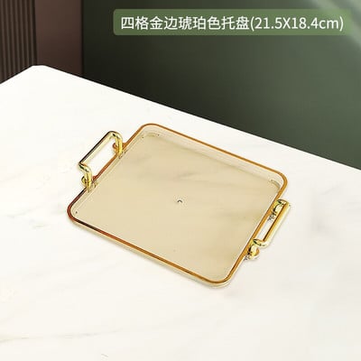 Könnyű luxus téglalap alakú vizes csésze tálca háztartási teáscsésze nappali tároló gyümölcstál vacsoratálca csésze teástál partitálca