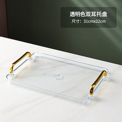 Könnyű luxus téglalap alakú vizes csésze tálca háztartási teáscsésze nappali tároló gyümölcstál vacsoratálca csésze teástál partitálca