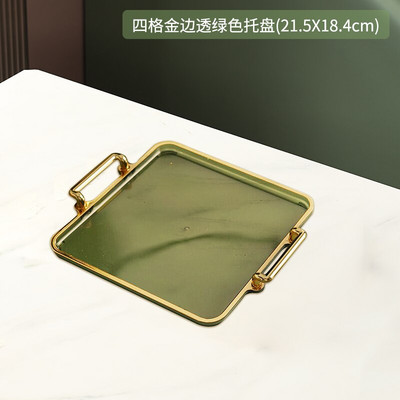 Könnyű luxus téglalap alakú vizes csésze tálca háztartási teáscsésze nappali tároló gyümölcstál vacsoratálca csésze teástál partitálca