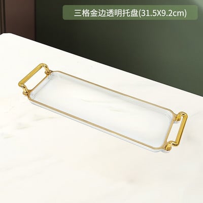 Könnyű luxus téglalap alakú vizes csésze tálca háztartási teáscsésze nappali tároló gyümölcstál vacsoratálca csésze teástál partitálca