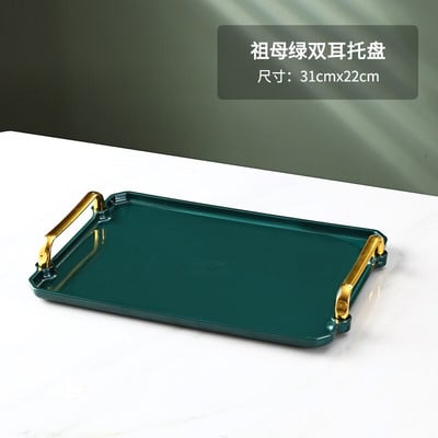 Könnyű luxus téglalap alakú vizes csésze tálca háztartási teáscsésze nappali tároló gyümölcstál vacsoratálca csésze teástál partitálca