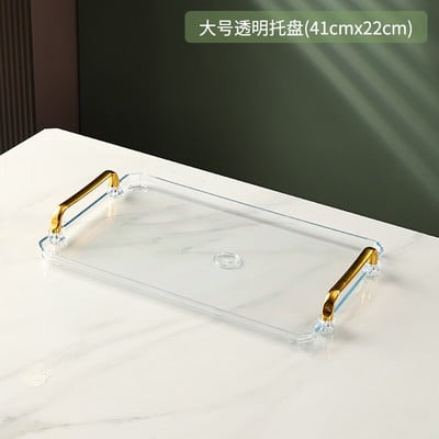 Könnyű luxus téglalap alakú vizes csésze tálca háztartási teáscsésze nappali tároló gyümölcstál vacsoratálca csésze teástál partitálca