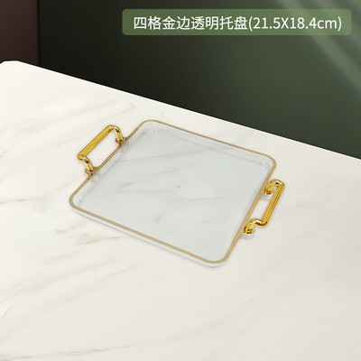 Könnyű luxus téglalap alakú vizes csésze tálca háztartási teáscsésze nappali tároló gyümölcstál vacsoratálca csésze teástál partitálca