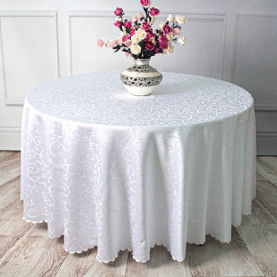 Obrusy na svadobný stôl, okrúhly vzor s potlačou morning glory, nepremokavý obrus z polyesterového žakárového materiálu, elegantné obrusy na jedálenský stôl