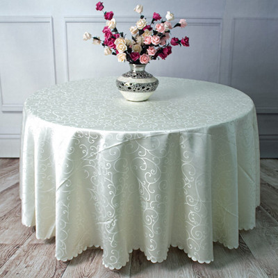 Obrusy na svadobný stôl, okrúhly vzor s potlačou morning glory, nepremokavý obrus z polyesterového žakárového materiálu, elegantné obrusy na jedálenský stôl