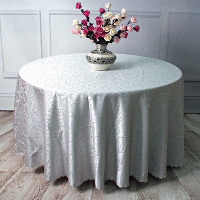 Obrusy na svadobný stôl, okrúhly vzor s potlačou morning glory, nepremokavý obrus z polyesterového žakárového materiálu, elegantné obrusy na jedálenský stôl