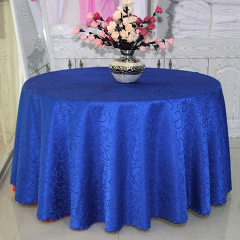 Obrusy na svadobný stôl, okrúhly vzor s potlačou morning glory, nepremokavý obrus z polyesterového žakárového materiálu, elegantné obrusy na jedálenský stôl