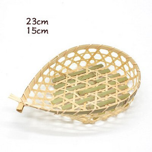 Rankų darbo bambuko pinta lėkštė bambuko sietelis apvalus užkandžių indų vaisių krepšelis Ekologiškas bambuko sietelis apvalus užkandžių patiekalų vaisių krepšelis