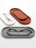 Placă ovală de ciment în stil industrial nordic Tavă cu aromaterapie Tavă pentru bijuterii Vasă de depozitare pentru birou Ornamente decorative Nivel