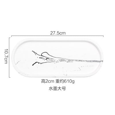 Placă ovală de ciment în stil industrial nordic Tavă cu aromaterapie Tavă pentru bijuterii Vasă de depozitare pentru birou Ornamente decorative Nivel