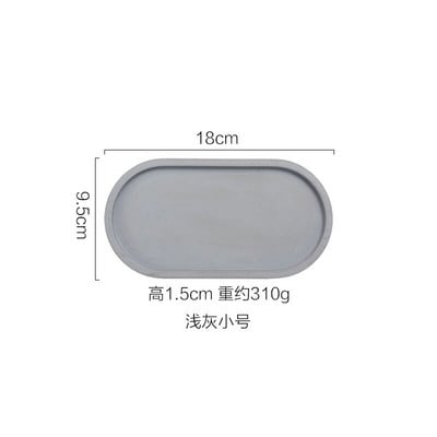 Placă ovală de ciment în stil industrial nordic Tavă cu aromaterapie Tavă pentru bijuterii Vasă de depozitare pentru birou Ornamente decorative Nivel