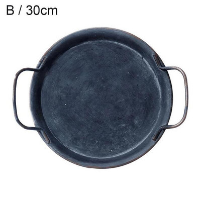 Nova retro metalna ploča s ručkom iz 2022. Ručno izrađena okrugla kovana starinska pohrana poslužavnik za kruh Uređenje doma Vrt Restoran