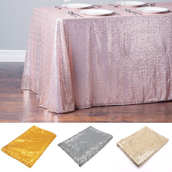 Покривка за маса с пайети, розово злато, сребро, правоъгълна бляскава покривка за маса, сватбено тържество, хотелски банкет, домашна декорация на маса за хранене