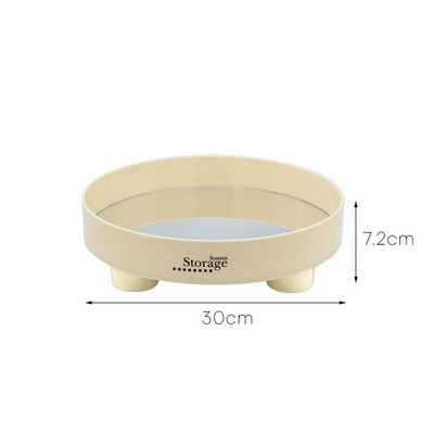 Šiaurės šalių plastikas, akrilas, apvalus laikymo padėklas arbatos maisto indai gėrimų lėkštė Papuošalai Įvairūs daiktai Dekoratyvinis padėklas darbastalio namų dekoras