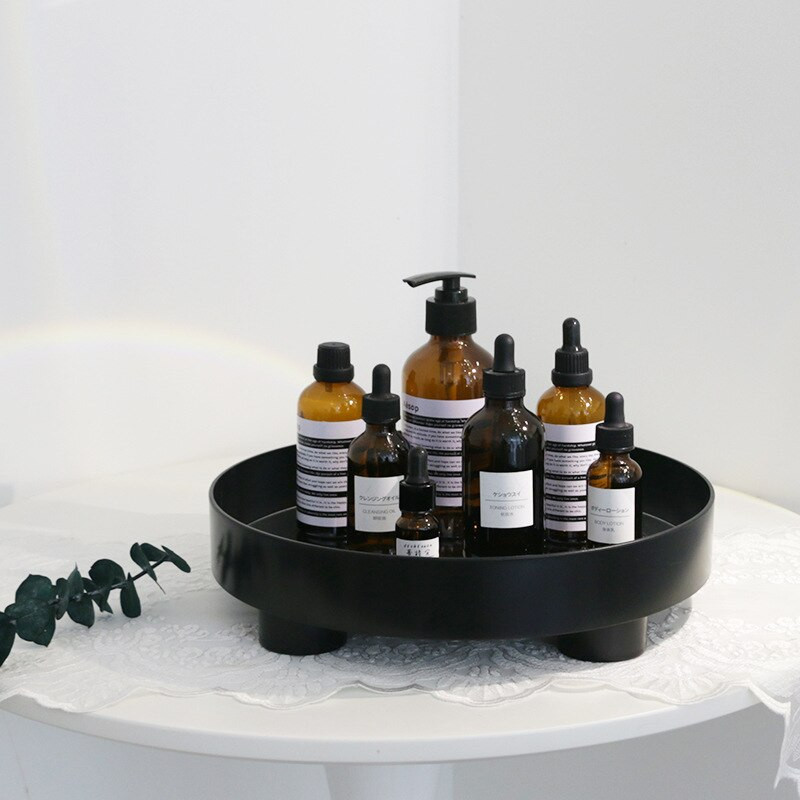 Šiaurės šalių plastikas, akrilas, apvalus laikymo padėklas arbatos maisto indai gėrimų lėkštė Papuošalai Įvairūs daiktai Dekoratyvinis padėklas darbastalio namų dekoras