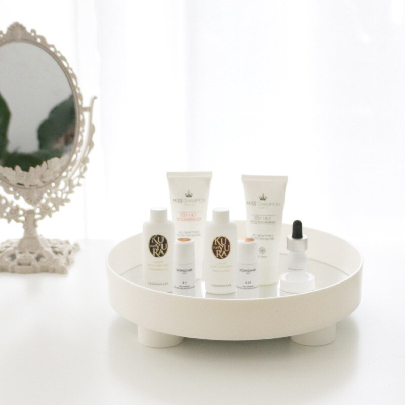 Šiaurės šalių plastikas, akrilas, apvalus laikymo padėklas arbatos maisto indai gėrimų lėkštė Papuošalai Įvairūs daiktai Dekoratyvinis padėklas darbastalio namų dekoras