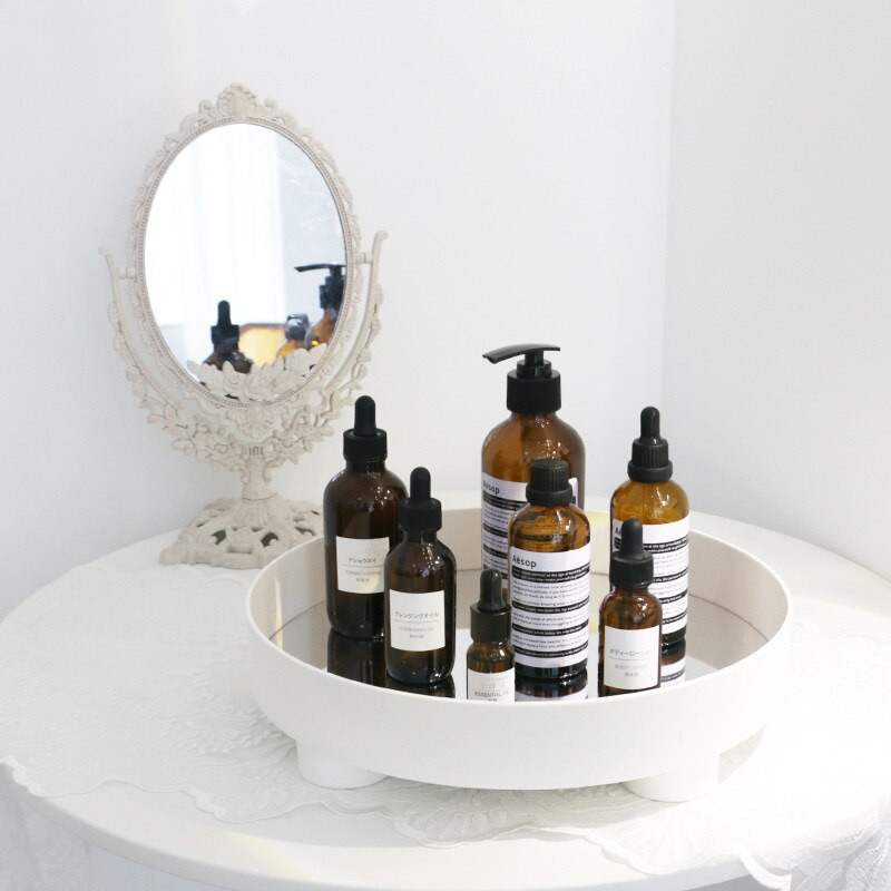 Šiaurės šalių plastikas, akrilas, apvalus laikymo padėklas arbatos maisto indai gėrimų lėkštė Papuošalai Įvairūs daiktai Dekoratyvinis padėklas darbastalio namų dekoras