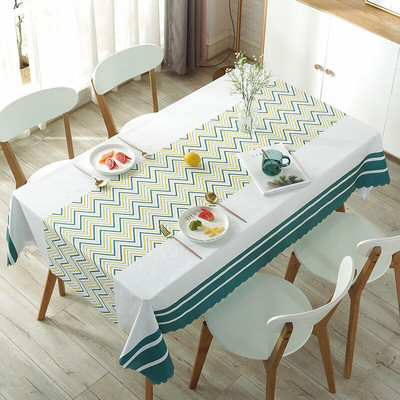 New Printe pravokutni okrugli stolnjaci Vodootporni plastični PVC stolnjaci otporni na ulje Pokrivač za stol Božićni stolnjak za uređenje doma