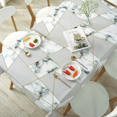 New Printe pravokutni okrugli stolnjaci Vodootporni plastični PVC stolnjaci otporni na ulje Pokrivač za stol Božićni stolnjak za uređenje doma