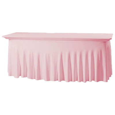 Pravokutni naborani spandex navlaka za stol za vjenčanje Lycra rastezljiva dugačka stolnjača od lana Dekoracija stola za hotelsku zabavu