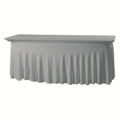 Pravokutni naborani spandex navlaka za stol za vjenčanje Lycra rastezljiva dugačka stolnjača od lana Dekoracija stola za hotelsku zabavu