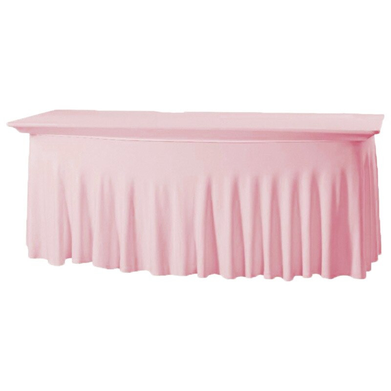 Pravokutni naborani spandex navlaka za stol za vjenčanje Lycra rastezljiva dugačka stolnjača od lana Dekoracija stola za hotelsku zabavu