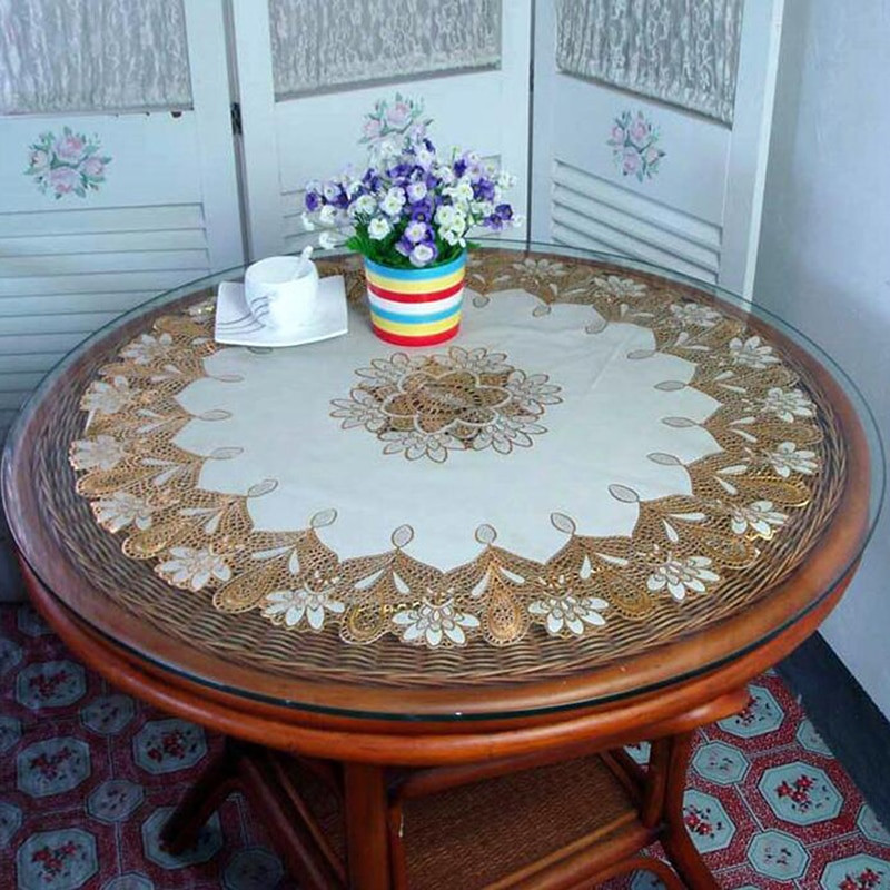 Novi okrugli stolnjak Stolnjak Okrugli pokrivač stola za događaj Svadbena zabava Stolnjak Pravokutni pokrivač za banketni stol