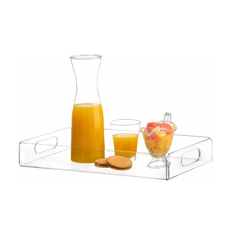 Masă dreptunghiulară birou, petrecere, mic dejun pentru bucătărie, baie, tavă de servire din acril, sufragerie, blat de fructe cu mânere, tort