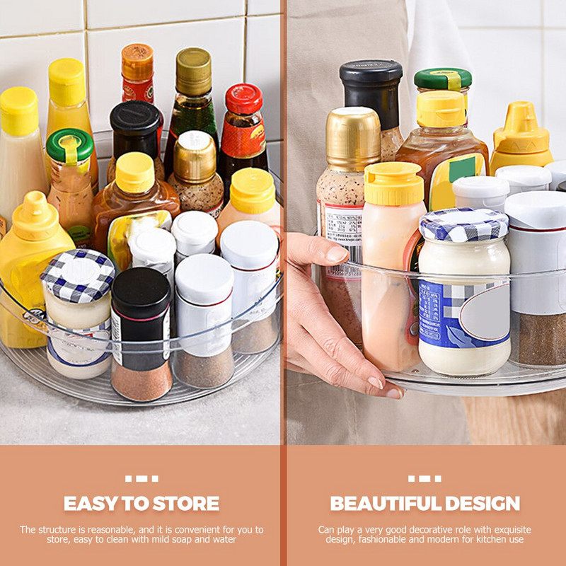 Tvarkyklės stovo patefono laikiklis Besisukantis prieskonių buteliuko padėklas Pagardų spintelė Virtuvės laikiklis Užkandžių sandėliukas Susan Lazy Jar