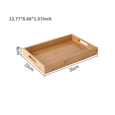 Bambusz fa tálca téglalap alakú teástálca tömör fa háztartási vizes csésze tálca japán stílusú fából készült kenyér, fából készült tányér