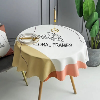 Lauku ūdensizturīgs apdrukāts galdauts apaļais galda pārklājs kafijas galda audums kokvilnas lina pārklājs mājas istabas dekors estētisks