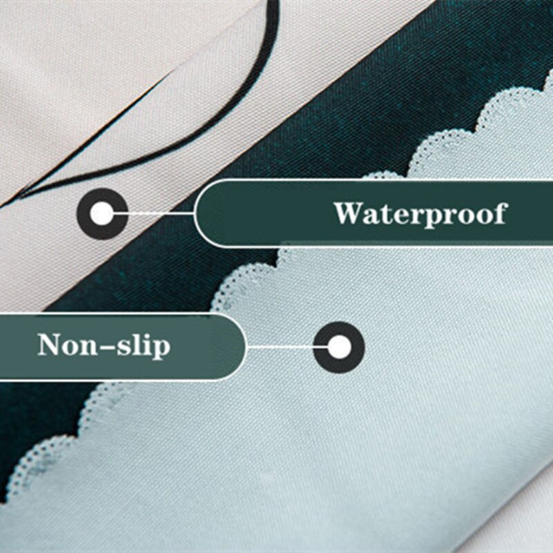 Lauku ūdensizturīgs apdrukāts galdauts apaļais galda pārklājs kafijas galda audums kokvilnas lina pārklājs mājas istabas dekors estētisks