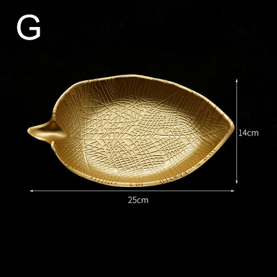 Nordijski zlatni pladanj u obliku lista ananasa Drveni ukrasni tanjur Posluživanje voća Hrana Posuda za užine Stol Kuhinjski organizator za pohranu