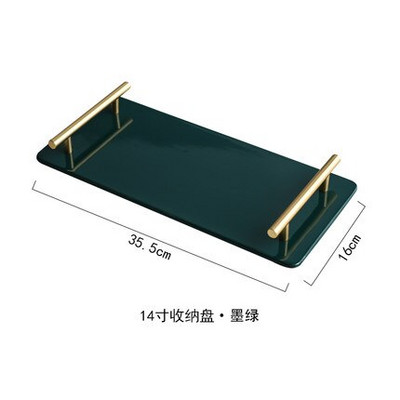 Auksinės marmurinės tekstūros padėklai Dekoratyvinės glazūruotos keramikos lėkštės Odos priežiūrai papuošalams laikymo lėkštės tualetinis staliukas vonios kambario padėklas