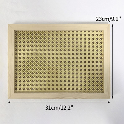 Tavă de depozitare bijuterii cosmetice țesute din ratan, cafea, ceai, desert, accesorii foto, ornament, tavă pentru chei, raft de depozitare pentru aromoterapie