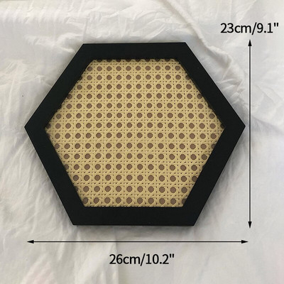 Tavă de depozitare bijuterii cosmetice țesute din ratan, cafea, ceai, desert, accesorii foto, ornament, tavă pentru chei, raft de depozitare pentru aromoterapie