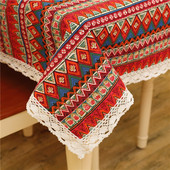 Boho obrus, bavlnený ľanový obrus, kuchynský obrus, bytové dekorácie, etnické čipkované obrusy, geometrické obrusy, exotický prikrývka