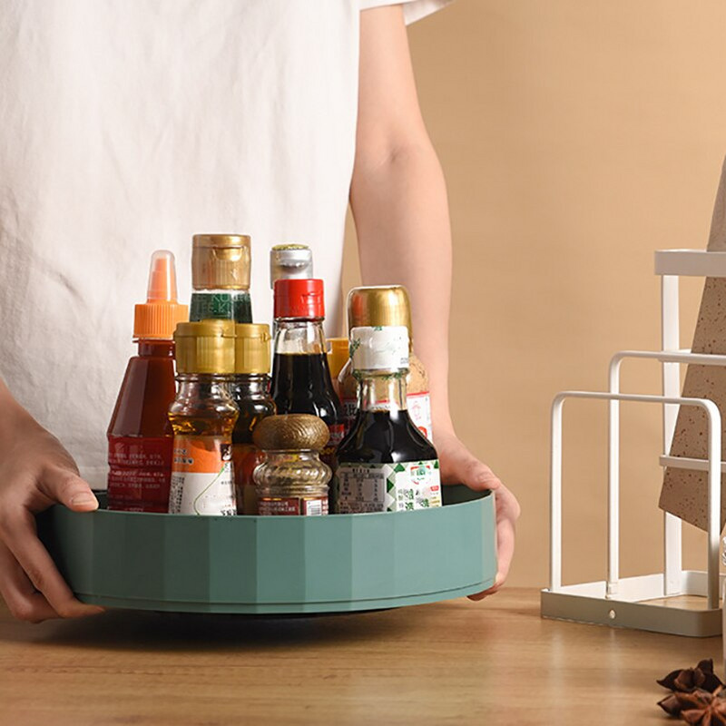 360 besisukanti prieskonių lentynėlė daugiafunkcinis prieskonių laikiklis, alyvai atsparus neslystantis prieskonių laikymo padėklas virtuvės reikmenų laikiklis