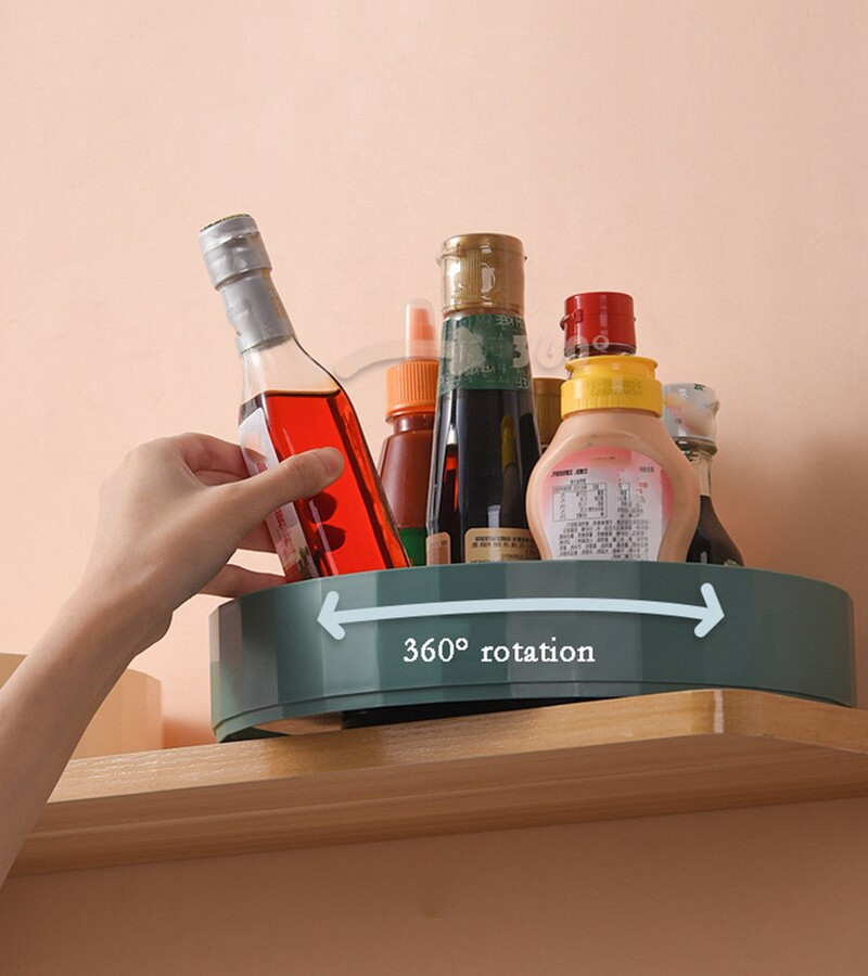 360 besisukanti prieskonių lentynėlė daugiafunkcinis prieskonių laikiklis, alyvai atsparus neslystantis prieskonių laikymo padėklas virtuvės reikmenų laikiklis
