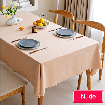 Neperšlampama staltiesė Šiaurės šalių medvilninė ir lininė staltiesė Japoniško stiliaus vienspalvė staltiesė valgomojo stalui Kavos staliukas