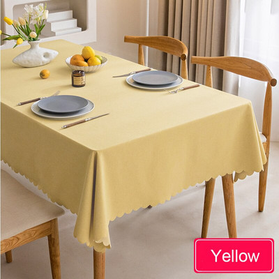 Neperšlampama staltiesė Šiaurės šalių medvilninė ir lininė staltiesė Japoniško stiliaus vienspalvė staltiesė valgomojo stalui Kavos staliukas