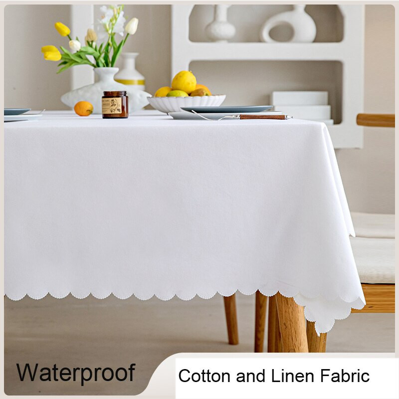 Neperšlampama staltiesė Šiaurės šalių medvilninė ir lininė staltiesė Japoniško stiliaus vienspalvė staltiesė valgomojo stalui Kavos staliukas