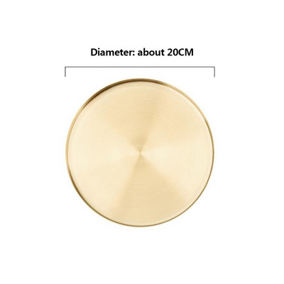 Virtuvės nerūdijančio plieno laikymo padėklas Vietą taupantis organizatorius papuošalų ekrano lėkštė apvalios formos daugiafunkcis vonios kambarys auksinis