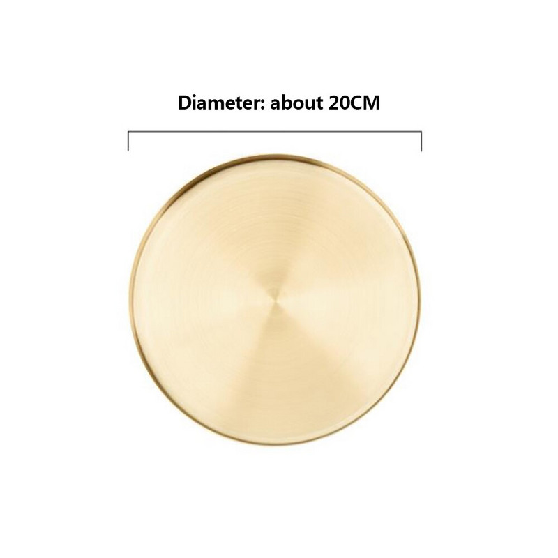 Virtuvės nerūdijančio plieno laikymo padėklas Vietą taupantis organizatorius papuošalų ekrano lėkštė apvalios formos daugiafunkcis vonios kambarys auksinis