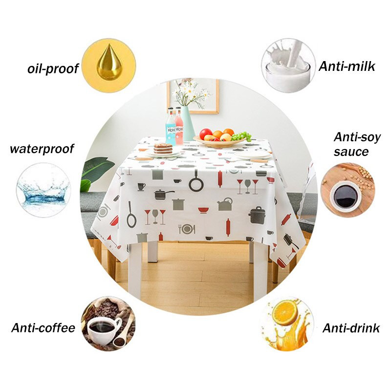 1vnt plastikinis PVC stačiakampis tinklelis, spausdinta staltiesė, atspari vandeniui, alyvai atspari virtuvės valgomojo stalo dangos kilimėlis, apsaugantis nuo užsiteršimo